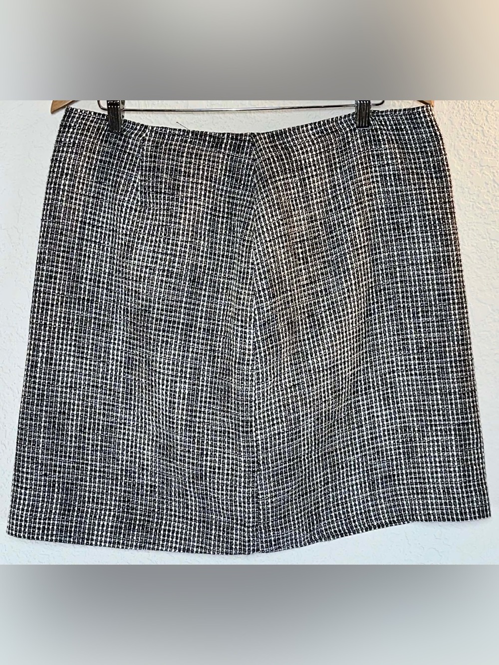 Calvin Klein Black and White Tweed Pencil Skirt